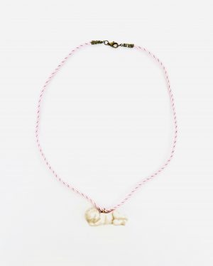 Pink Sleeping Angel Pendant Necklace