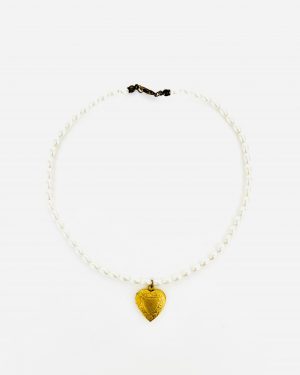 Pearl Heart Photo Pendant Necklace