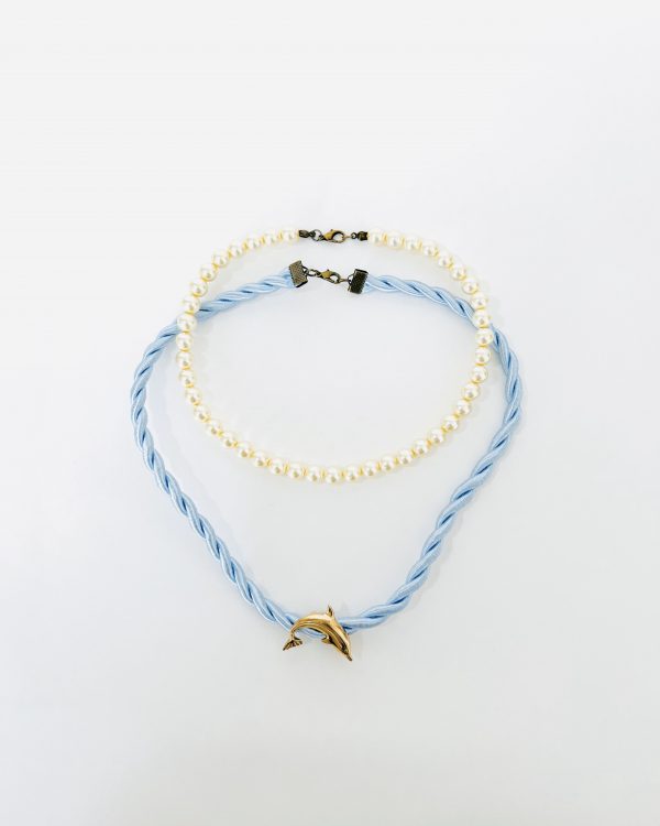 Blue Dolphin Pendant Necklace
