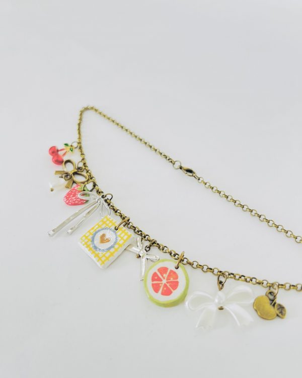 Yellow Fruit Charm Necklace - Image 2