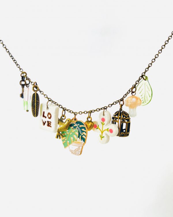 Green Plants Charm Necklace - Image 2
