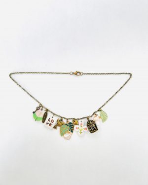 Green Plants Charm Necklace