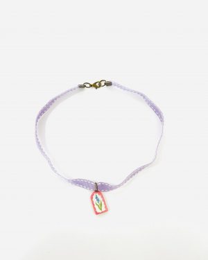 Purple Clay Charm Choker