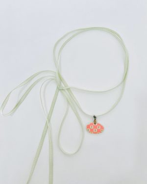 Pink Clay Pendant Choker