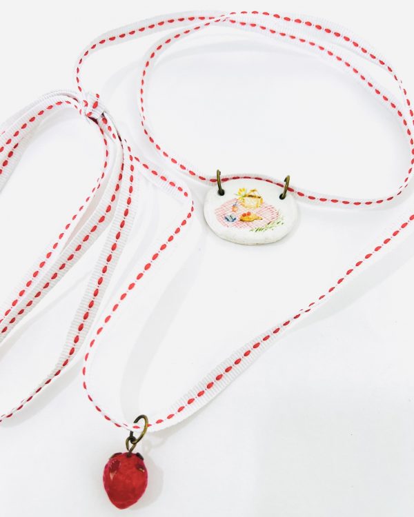 Red Picnic Clay Charm Choker - Image 2