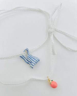 White Fruit Charm Choker