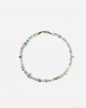 Green Irregular Stone Necklace