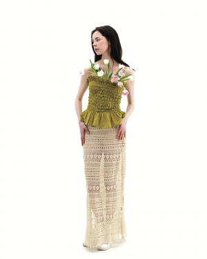 Beige Lace Skirt