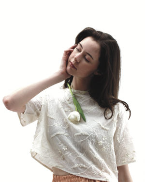 White Floral Top