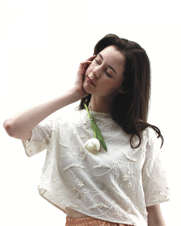 White Floral Top