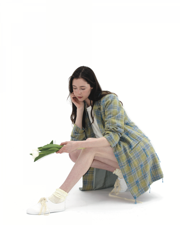 Blue Bow Plaid Blazer - Image 2
