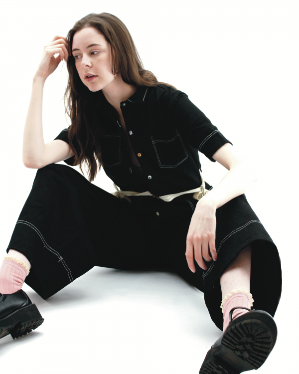 Black Wide Leg Jumpsuit - Image 3