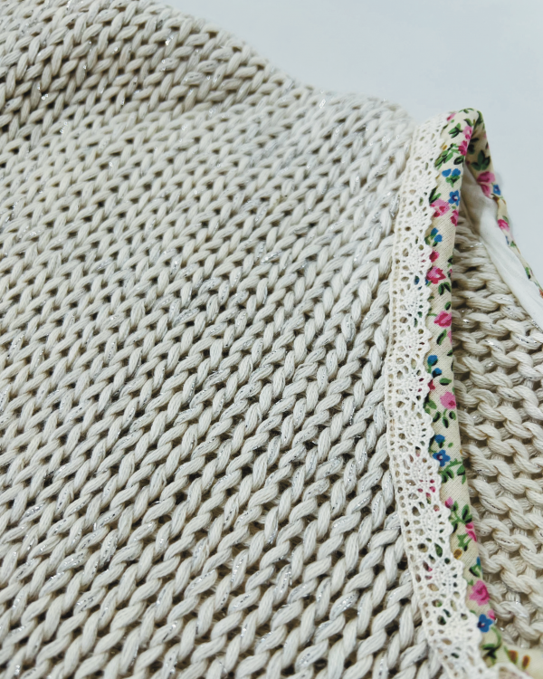 Off White Hand Knitted Vest Top - Image 2