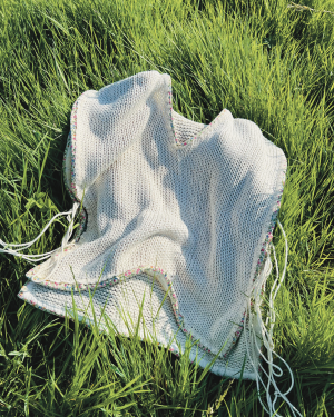 Off White Hand Knitted Vest Top