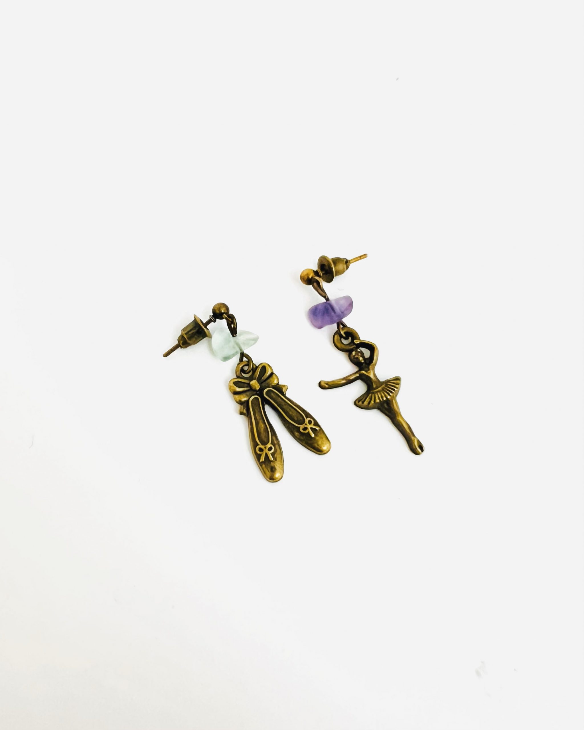 Bronze Ballerina Earrings - Image 2