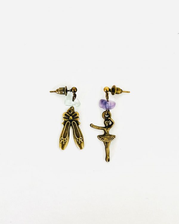 Bronze Ballerina Earrings