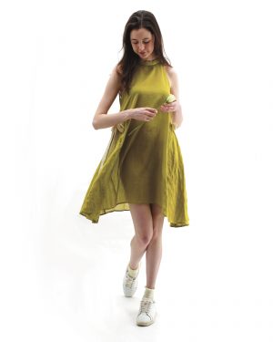 Olive Green Bow Dress