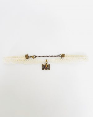Bronze Hand Painted Art Pendant Choker