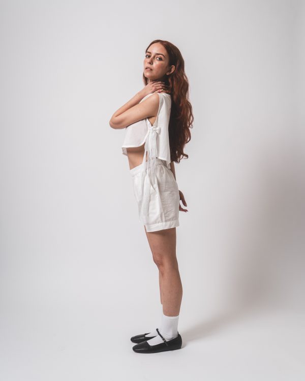 White Vest and Shorts Co-ords - Image 2