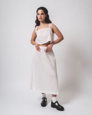 White Top and Skirt Co-ords