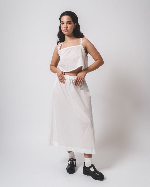 White Top and Skirt Co-ords
