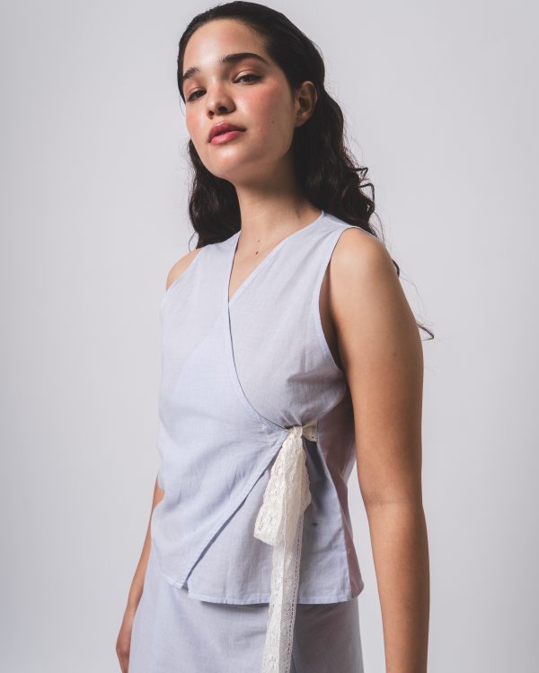 Purple and White Stripe Vest and Skirt Co-ords - Image 4