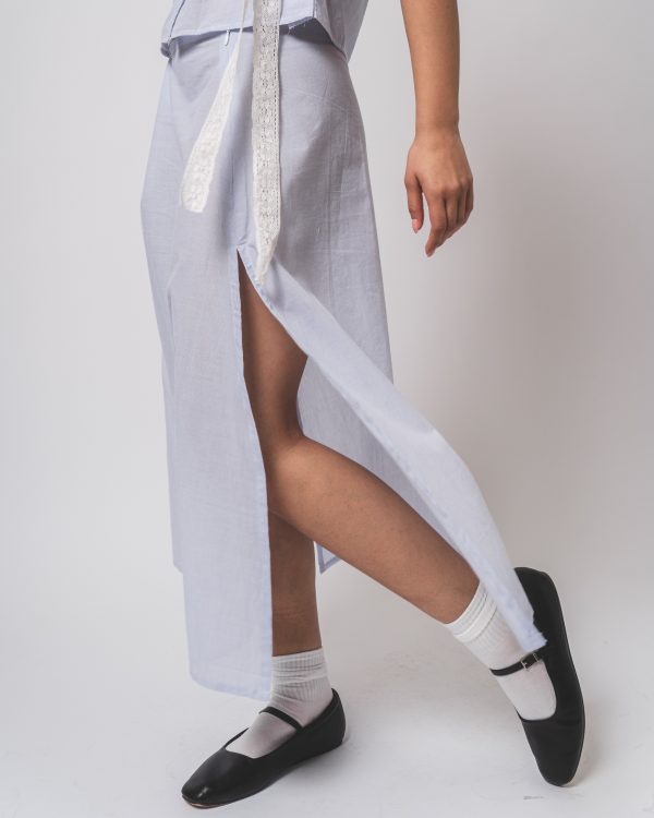Purple and White Stripe Vest and Skirt Co-ords - Image 5