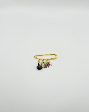 Green Hand Painted Charm Brooch