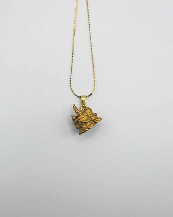 Gold Metal Clay Charm Pendant Necklace - Image 2