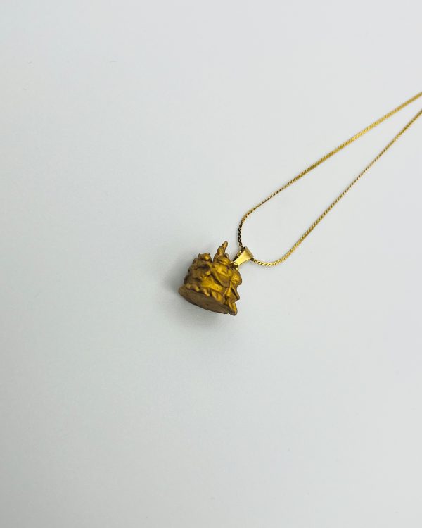 Gold Metal Clay Charm Pendant Necklace - Image 3