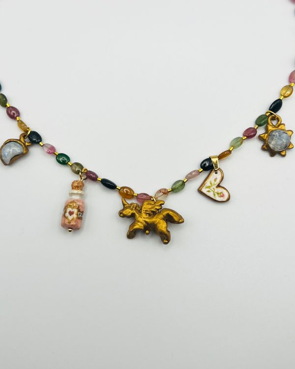 Multicolor Charm Necklace - Image 2