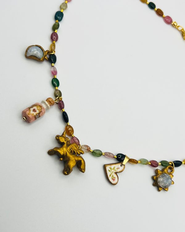 Multicolor Charm Necklace - Image 3