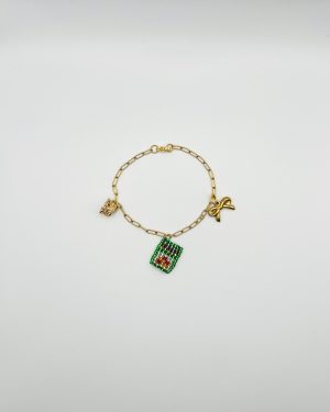 Green Matchbox Charm Bracelet