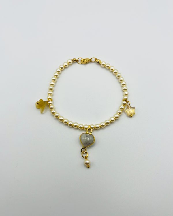 Gray Heart Charm Bracelet - Image 2